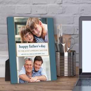 Happy Fathers Day 2 Photo Modern Plaque