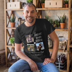 Happy Fathers Day 3 photo collage dad T-Shirt
