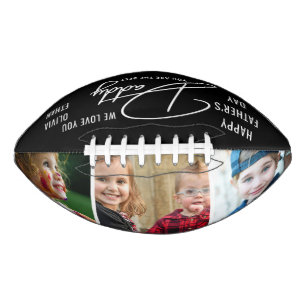  Happy Father's Day 3 Photo Collage Personalised American Football