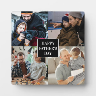 Happy Father's Day 4 Photo Collage personalised Plaque