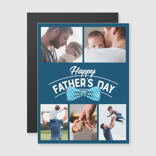Happy Fathers Day 5 Photo Collage (Front/Back)