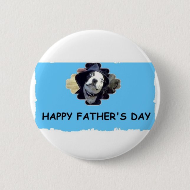 HAPPY FATHER'S DAY 6 CM ROUND BADGE (Front)