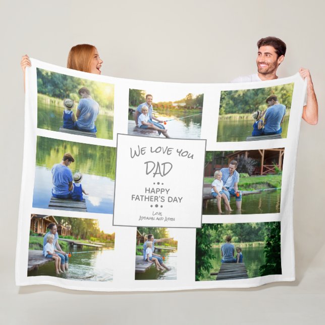 Happy Father's Day 8 Family Photo From Kids Fleece Blanket (In Situ)