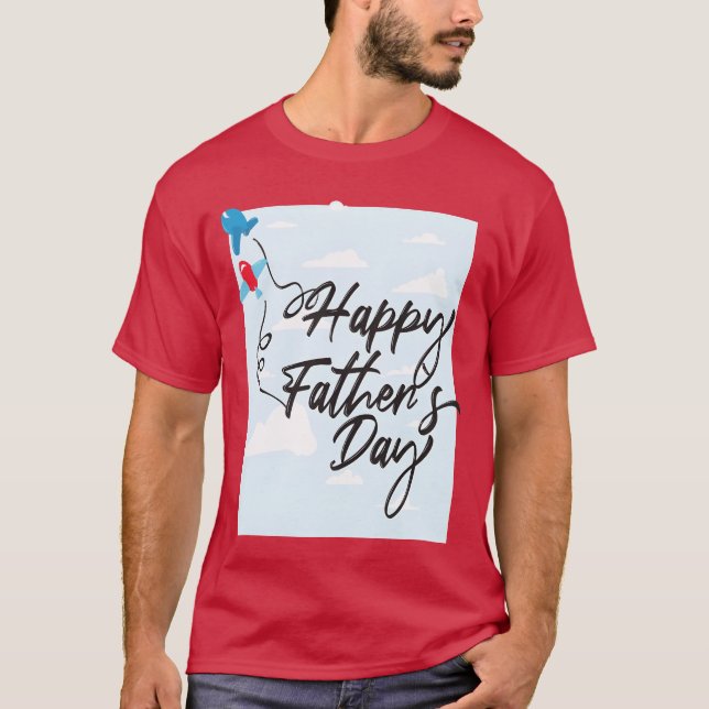 Happy Fathers day aeroplane family T-Shirt (Front)