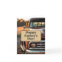 Happy Father's Day Antique Truck Brown 2025