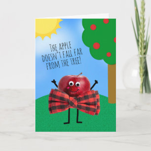 Happy Father's Day Apple Doesn't Fall Far  Holiday Card