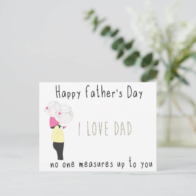 happy father's day around the world postcard (Standing Front)