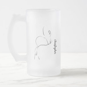 Happy Father's day Baby and Dad Line Art Mug