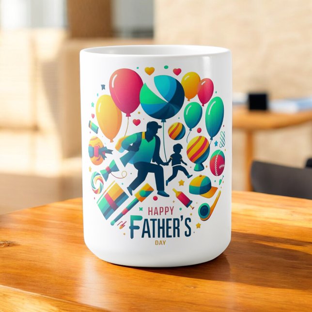 Happy Father's Day Balloon Celebration Coffee Mug (Creator Uploaded)