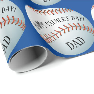 Happy Fathers Day Baseball Baller Wrapping Paper