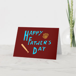 Happy Father's Day baseball Card