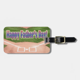 Happy Fathers Day Baseball Luggage Tag