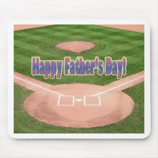 Happy Fathers Day Baseball Mouse Mat (Front)