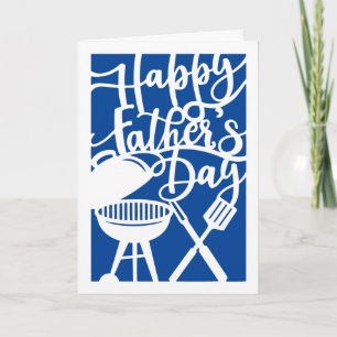 Happy Father's Day BBQ Paper Cut Out Greeting Card