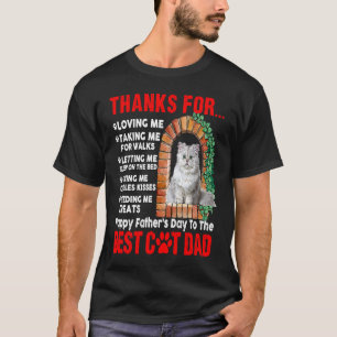 Happy Father's Day Best Cat Dad Cute Cat On Window T-Shirt