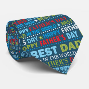 Happy Father's Day Best Dad Daddy Love Tie