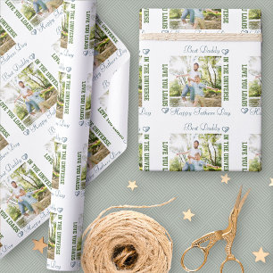 Happy Fathers Day Best Dad in the Universe Photo Wrapping Paper