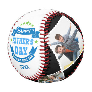 Happy Father's Day Best Dad   Personalised Photos Baseball