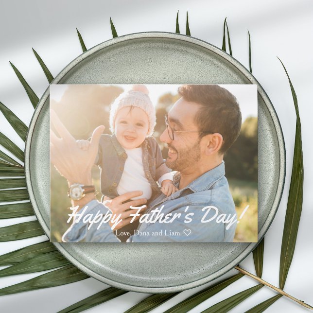 Happy Father's Day Best Daddy Photo Greeting Postcard (Creator Uploaded)
