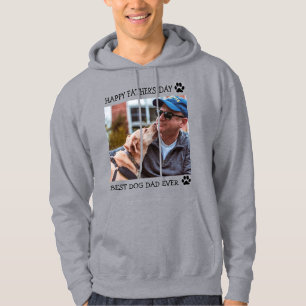 Happy Father's Day Best Dog Dad Ever Custom Photo Hoodie