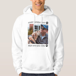Happy Father's Day Best Dog Dad Ever Custom Photo Hoodie