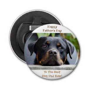 Happy Father's Day Best Dog Dad Photo Bottle Opener
