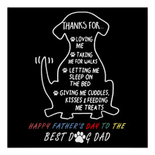 Happy Father's Day Best Dog Dad  Poster