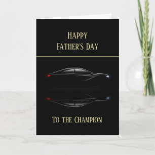 Happy Father's Day Black Sports Car Card