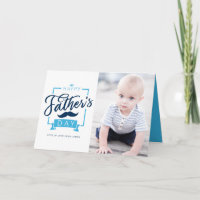 Happy Father's Day Blue Typography Photo