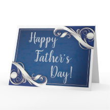 Happy Father's Day Blue white