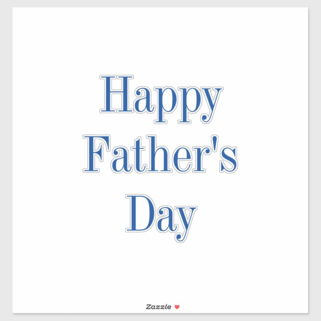 Happy Fathers Day Blue White Classy Elegant Simple (Sheet)
