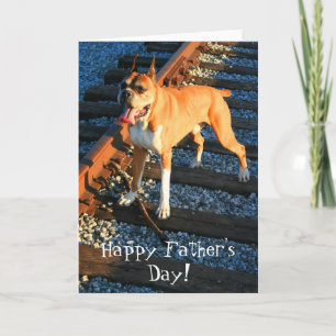 Happy Father's Day boxer greeting card
