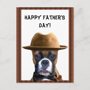 Happy Father's Day Boxer postcard