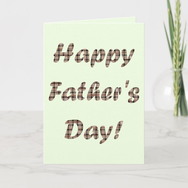 Happy Fathers Day Burlap Weave Greeting Cards (Front)