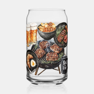 Happy Father's Day Can Glass