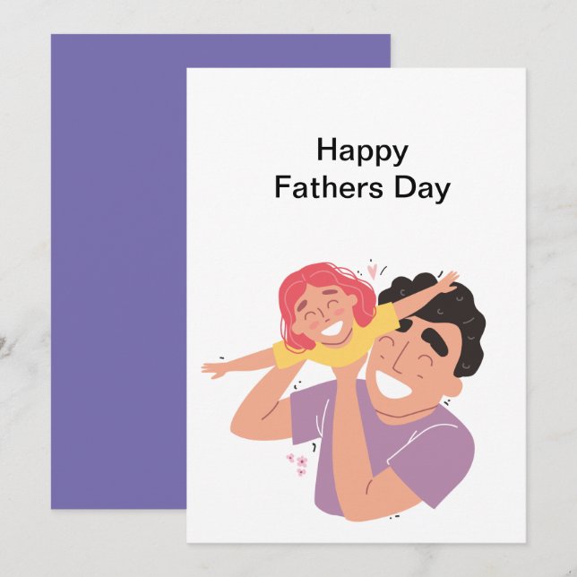 Happy Fathers Day Card  (Front/Back)