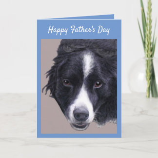Happy Father's Day card (Border Collie)