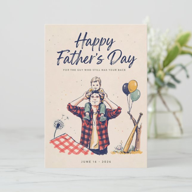 Happy Father's Day Card for Dad (Standing Front)