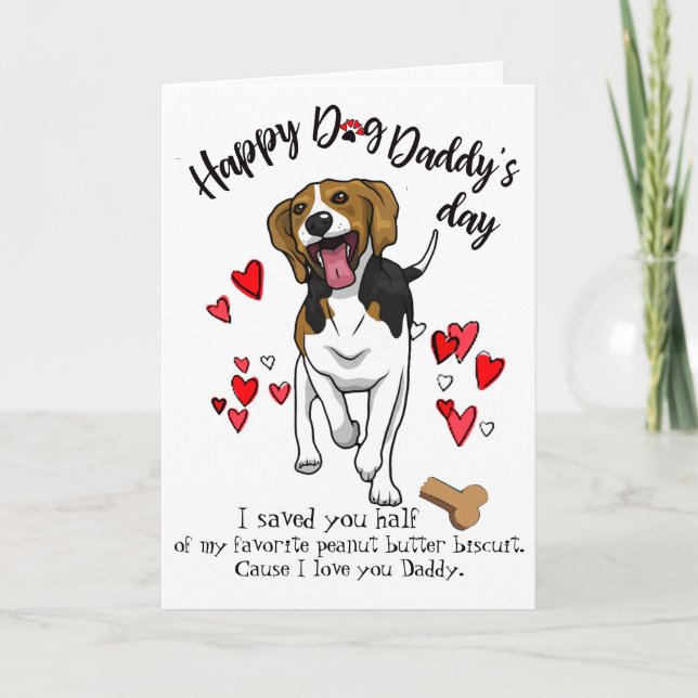Happy Father's Day Card from Your Beagle Dog (Front)