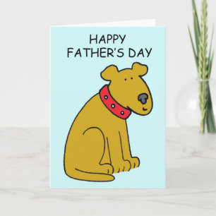 Happy Father's Day Cartoon Dog Card