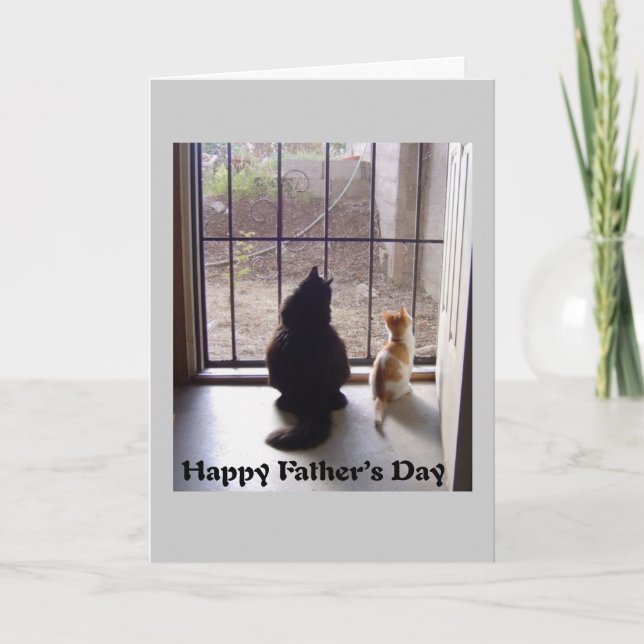 Happy Fathers Day Cat And Kitten Card (Front)