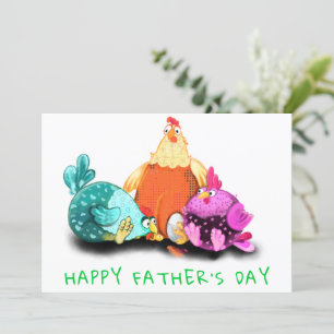 Happy Father's Day - Chickens Waiting Egg To Hatch