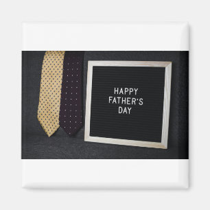 Happy Father's Day Classic Black Magnet