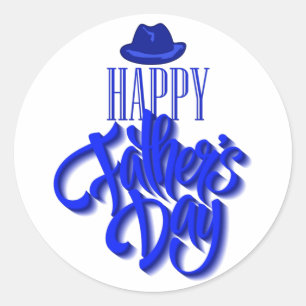 Happy Father's Day Classic Round Sticker