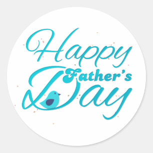 Happy Fathers Day Classic Round Sticker