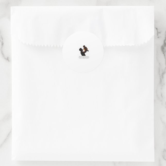 Happy Father's Day Classic Round Sticker (Bag)