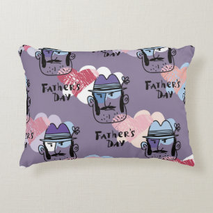 Happy Father's day. Collection unique greeting car Decorative Cushion