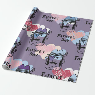 Happy Father's day. Collection unique greeting car Wrapping Paper