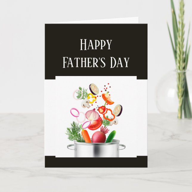 Happy Father's Day Cooking Baking Chef Card (Front)