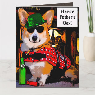 Happy Father's Day Corgi Card